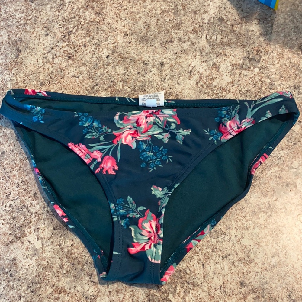 Converse floral bathing suit bottoms size S